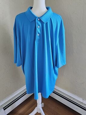 Bright Blue Men's Polo Shirt Izod Golf 3XLT